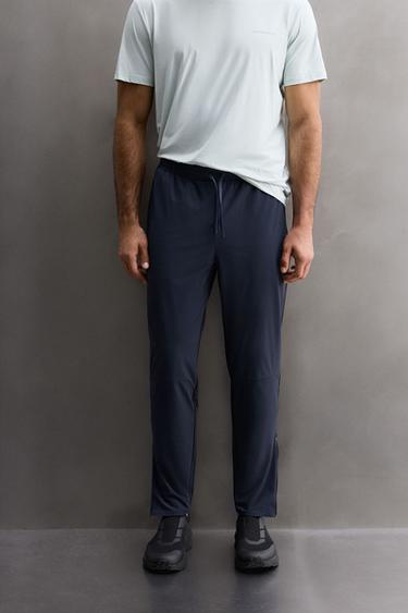 COLOUR BLOCK TECHNICAL TROUSERS - Navy blue by Zara