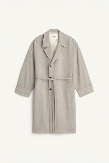 RELAXED FIT VISCOSE - LINEN PARKA - Mink by Zara