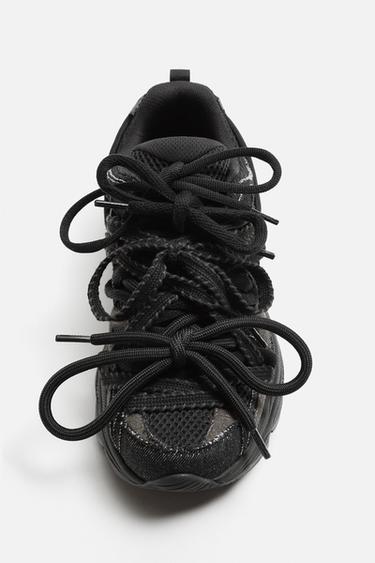 BASKET MULTI-LACETS - Noir de Zara - Image 4