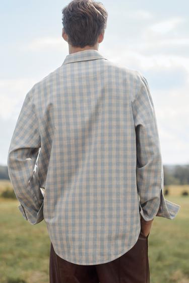 LIMITED EDITION CHECK POLO SHIRT - Beige by Zara - Image 3