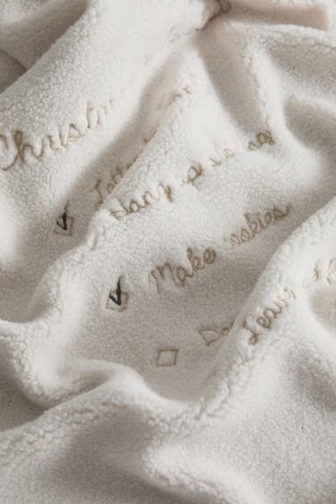 COUVERTURE POLAIRE ENFANT LISTE DE NOËL - Crème de Zara - Image 2