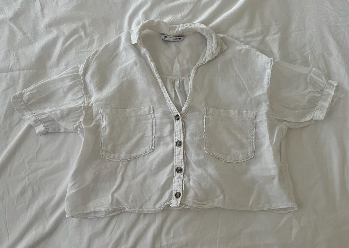 CROPPED LINEN SHIRT - Image 2