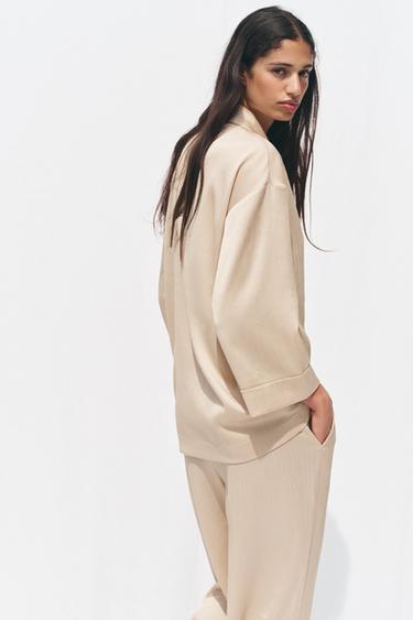 TEXTURED DOUBLE-BREASTED BLAZER - Cava by Zara - Image 4