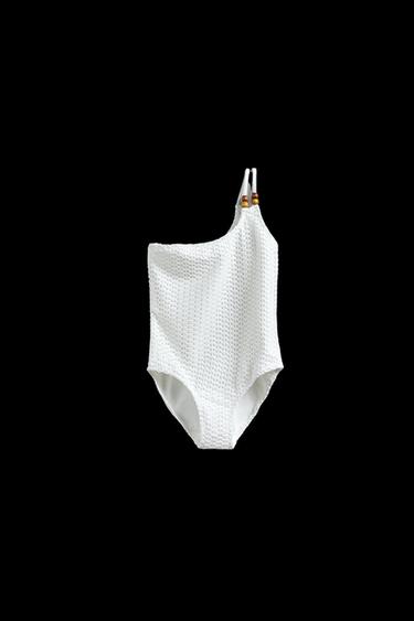 6-14 YEARS/ CROCHET KNIT SWIMSUIT - White by Zara - Image 0