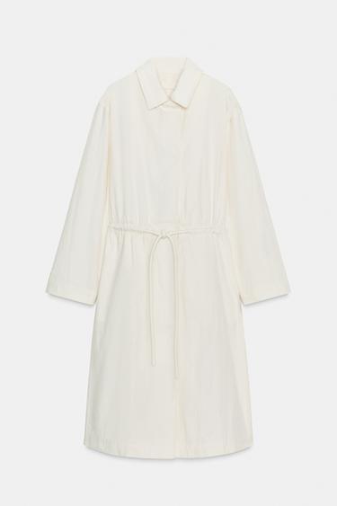 OVERSIZE TRENCH COAT ZW COLLECTION - Oyster-white by Zara