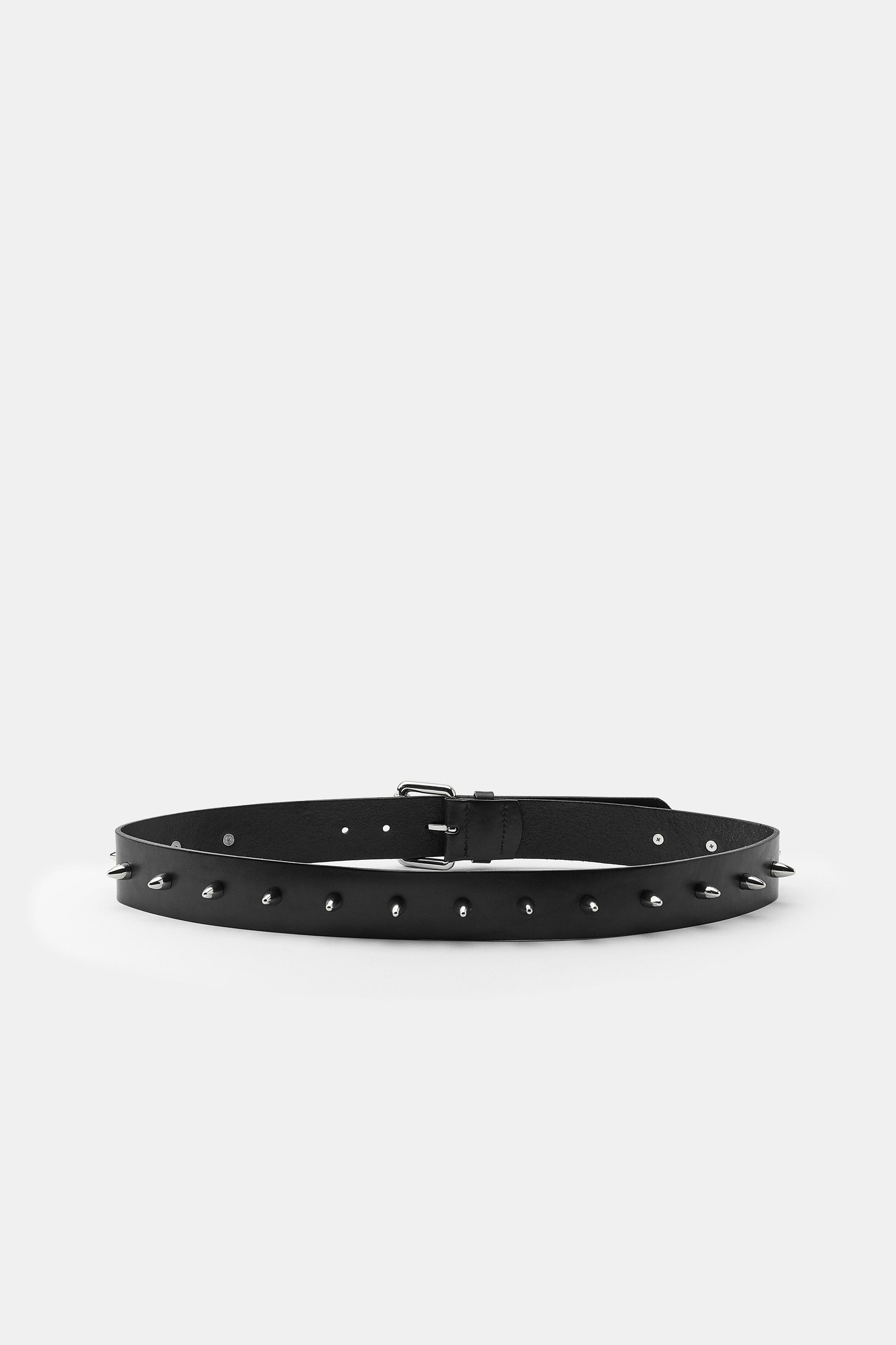 Ceinture 100% cuir à clous CATS
