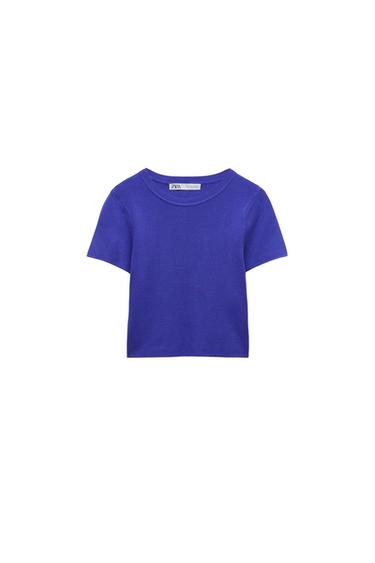 BASIC CROPPED KNIT TOP