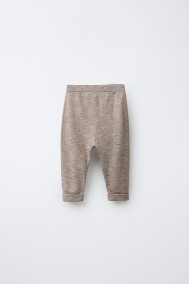 WOOL AND CASHMERE SAROUEL TROUSERS - Tan marl by Zara - Image 1
