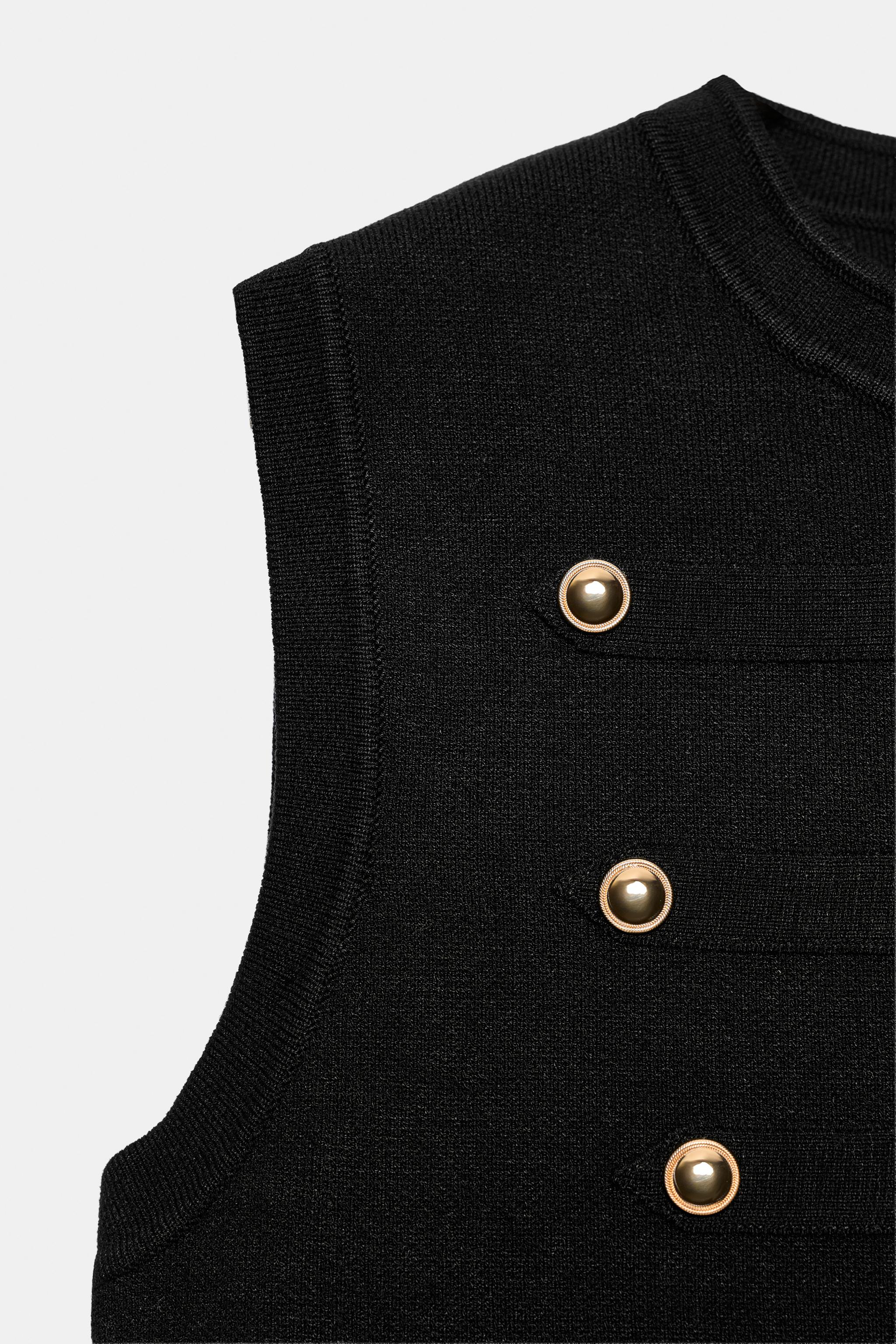 Zara Düğmeli Yelek Top görsel 7