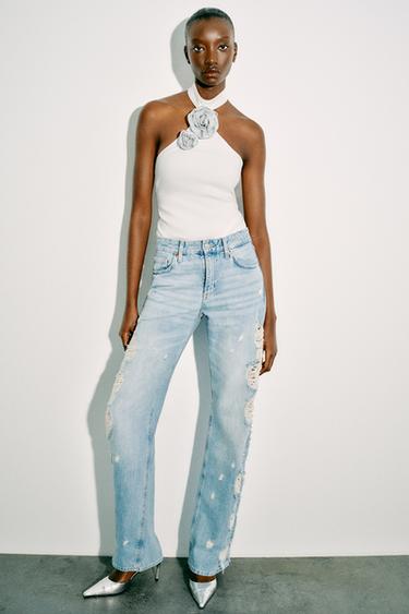 BODY HALTER FLEURS BIJOUX - Blanc de Zara - Image 0