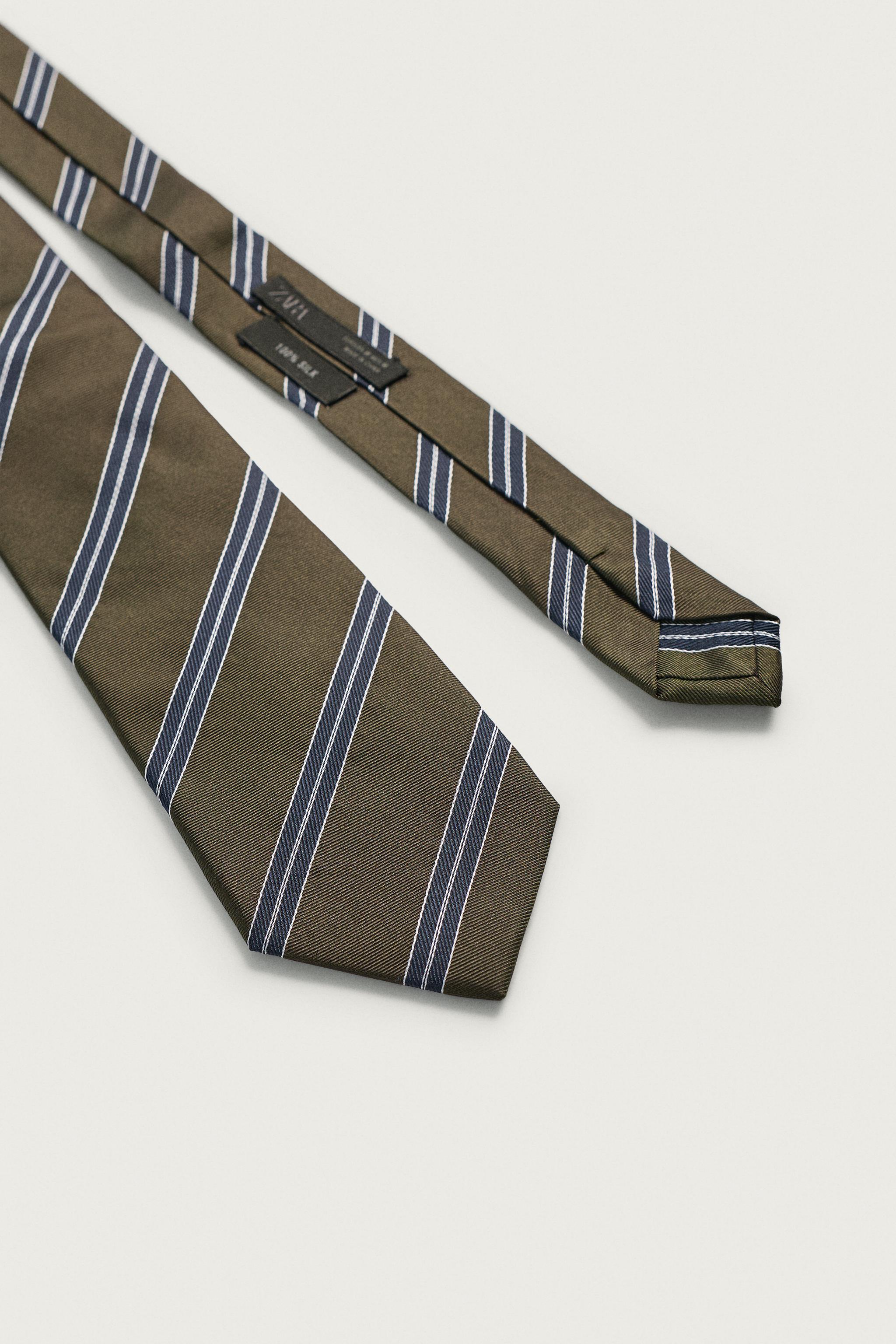100% SILK STRIPED TIE