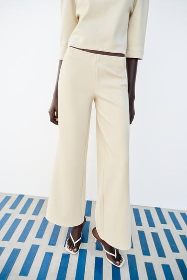 PANTALÓN PALAZZO - Crudo de Zara