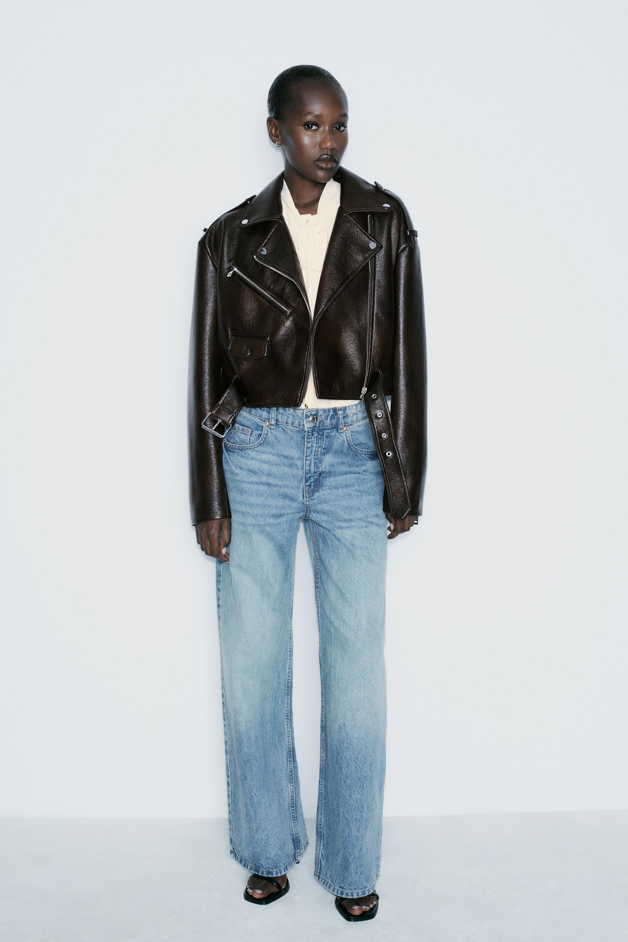 Pleather biker jacket hotsell