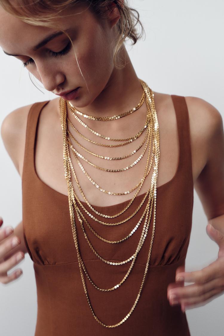 MULTI-CHAIN NECKLACE Golden ZARA Spain1