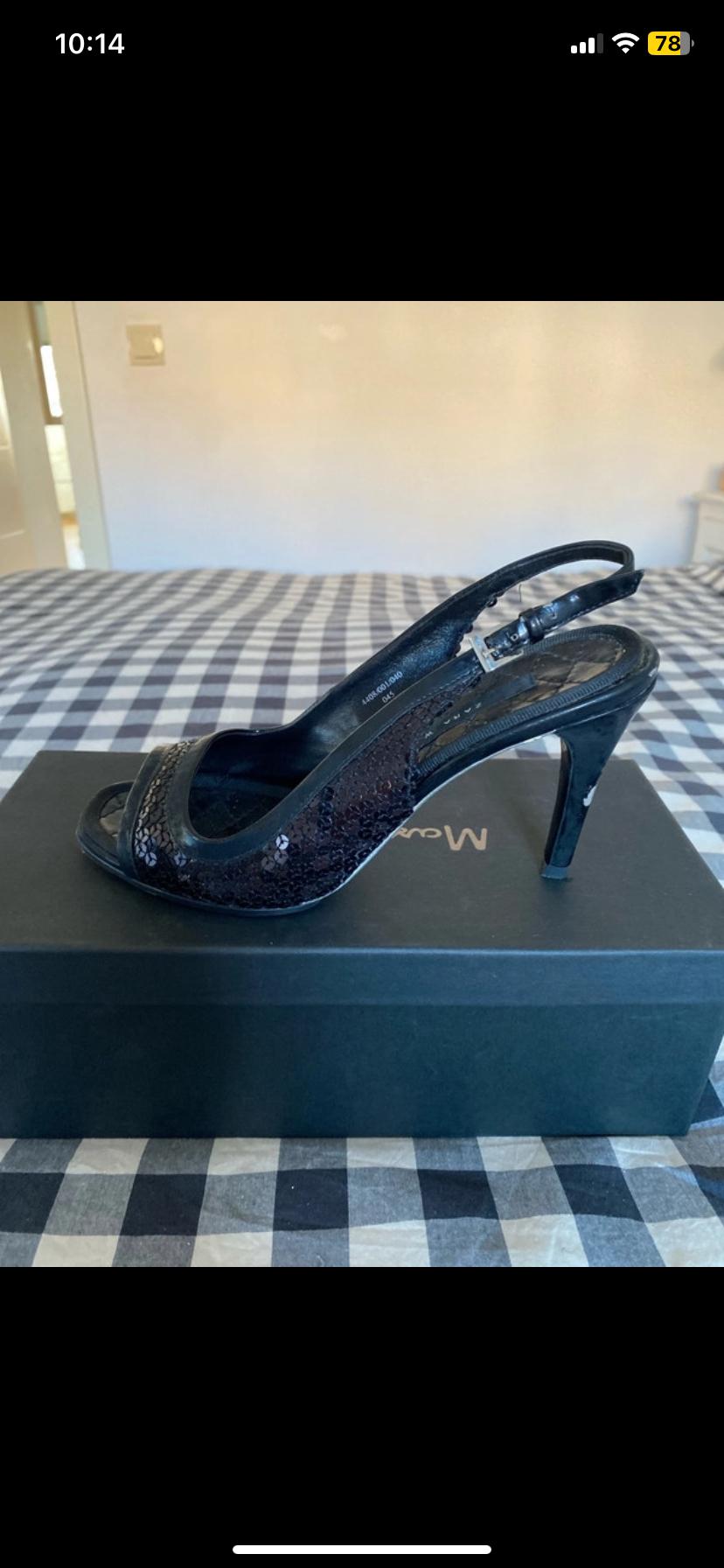 ZAPATOS DE TACÓN 9 CM DE CHAROL CON LENTEJUELAS. ZARA TALLA 37 - Image 2