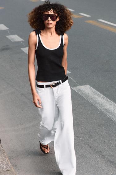 TOP CANNELÉ À NŒUDS - Noir de Zara - Image 5