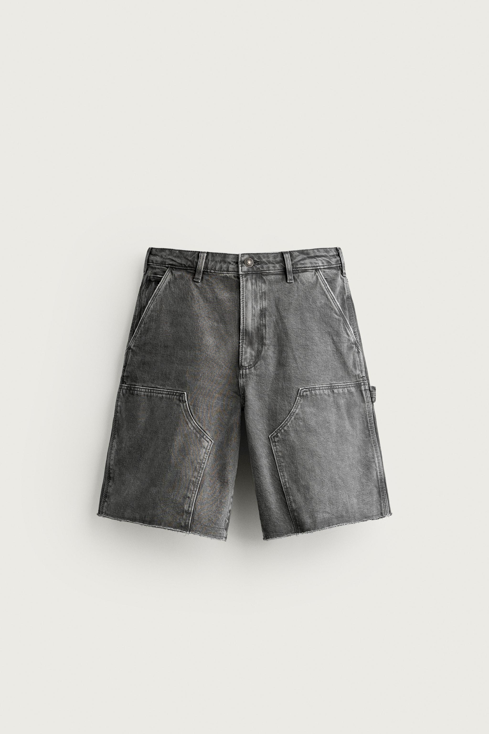 RELAXED FIT CARPENTER SHORTS — Dark gray