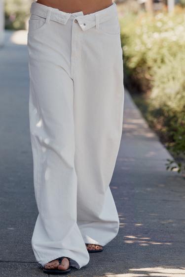 JEAN TAILLE PLIÉE TRF TAILLE NORMALE - Écru de Zara - Image 2