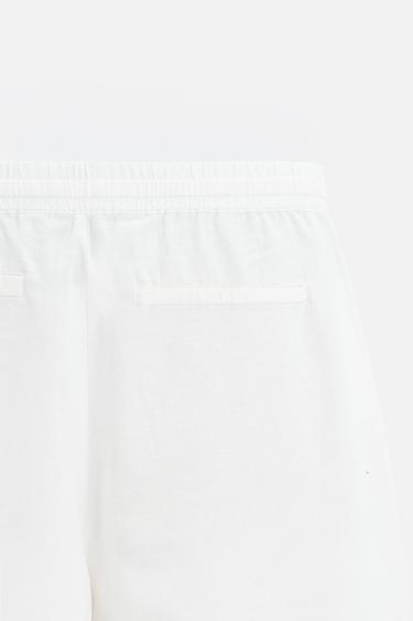 PANTALON RELAXED FIT COTON - LIN - Blanc cassé de Zara - Image 8