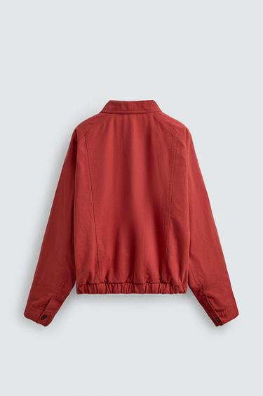 BLOUSON RELAXED FIT EN COTON - Rouge de Zara - Image 6