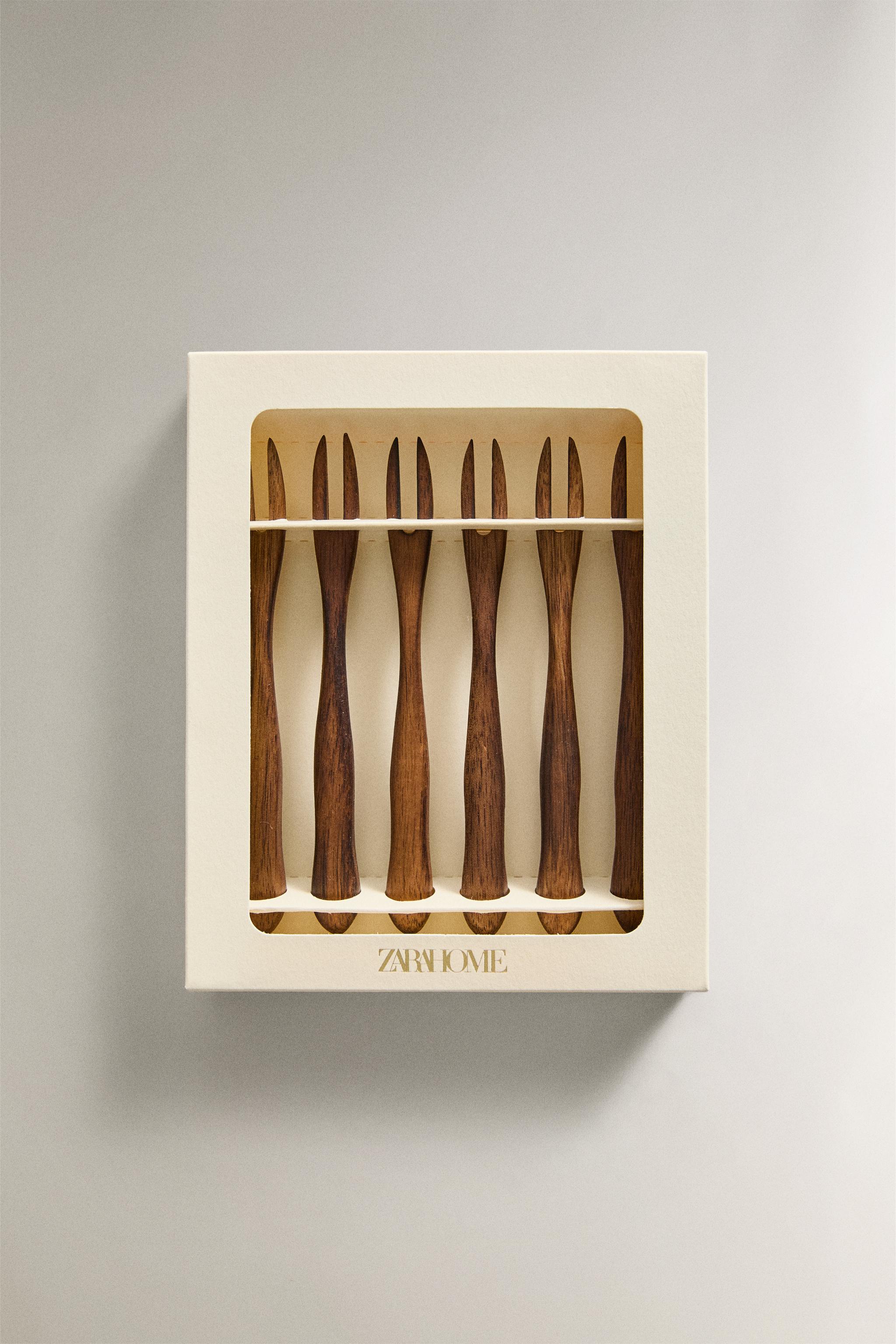 WOODEN APPETISER FORK PACK (PACK OF 6)