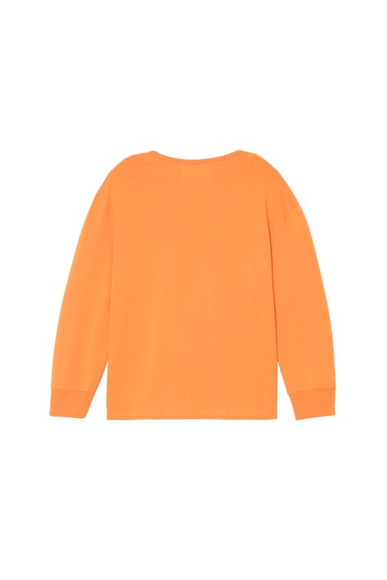 T-SHIRT COURT AJUSTÉ À COL TUNISIEN - Orange de Zara - Image 3