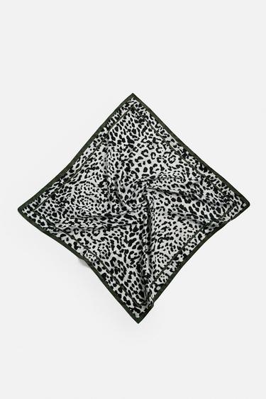 BANDANA IMPRIMÉ ANIMAL - Léopard / Gris de Zara - Image 3