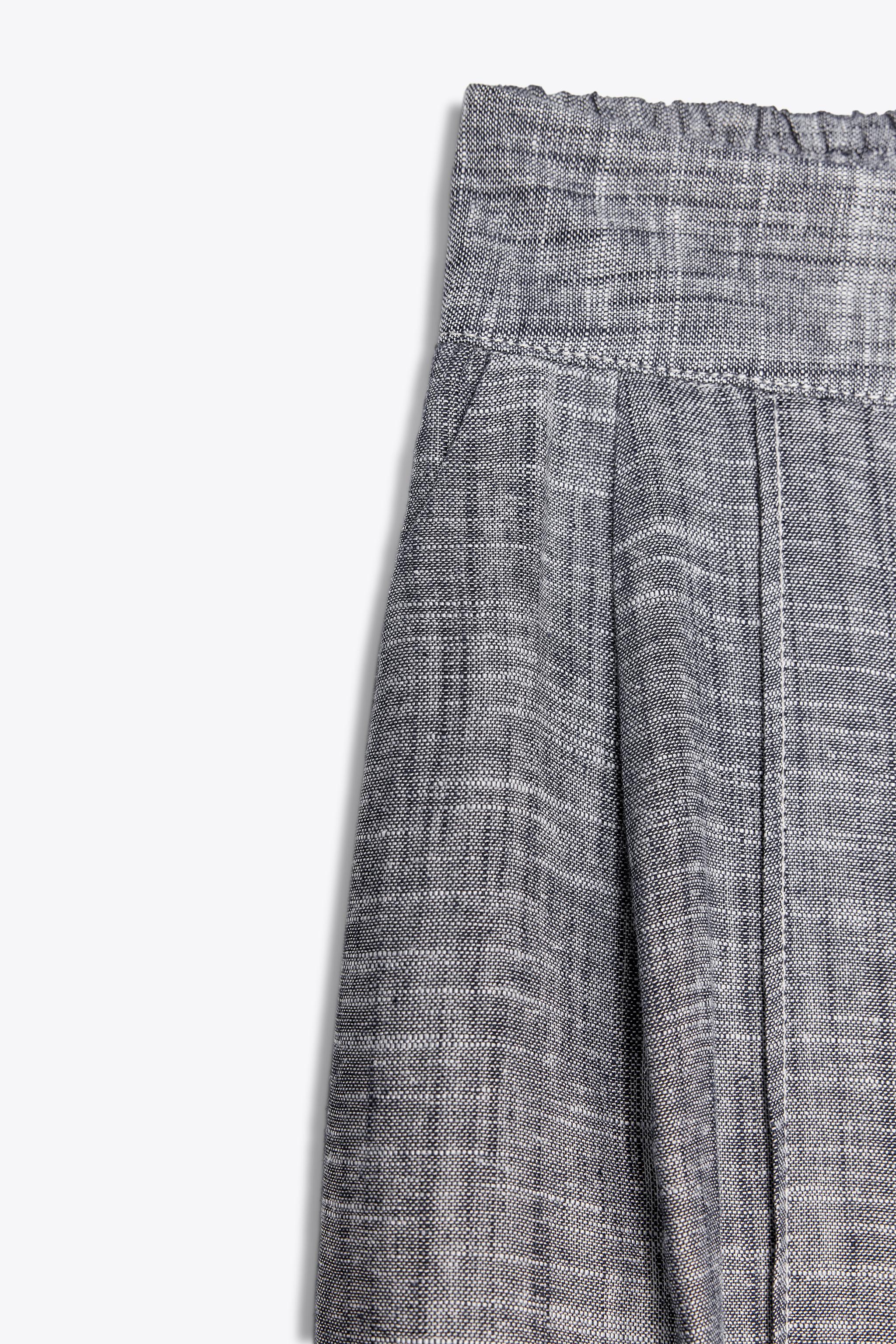 【ZARA】リネンワイドパンツ 3396/784/405 リネンワイドパンツ - インディゴブルー | ZARA Japan / 日本