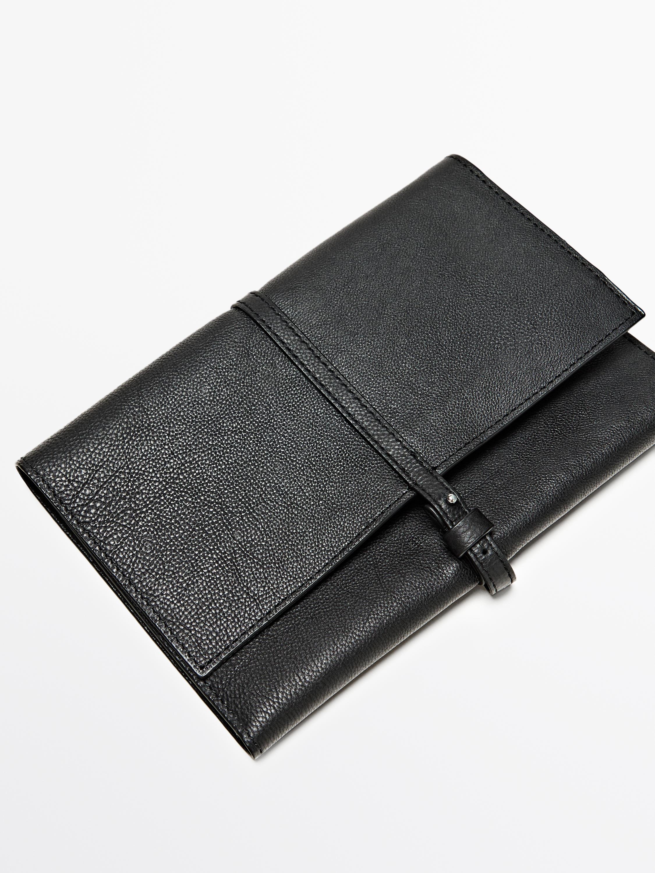 Pochette de voyage en cuir nappa