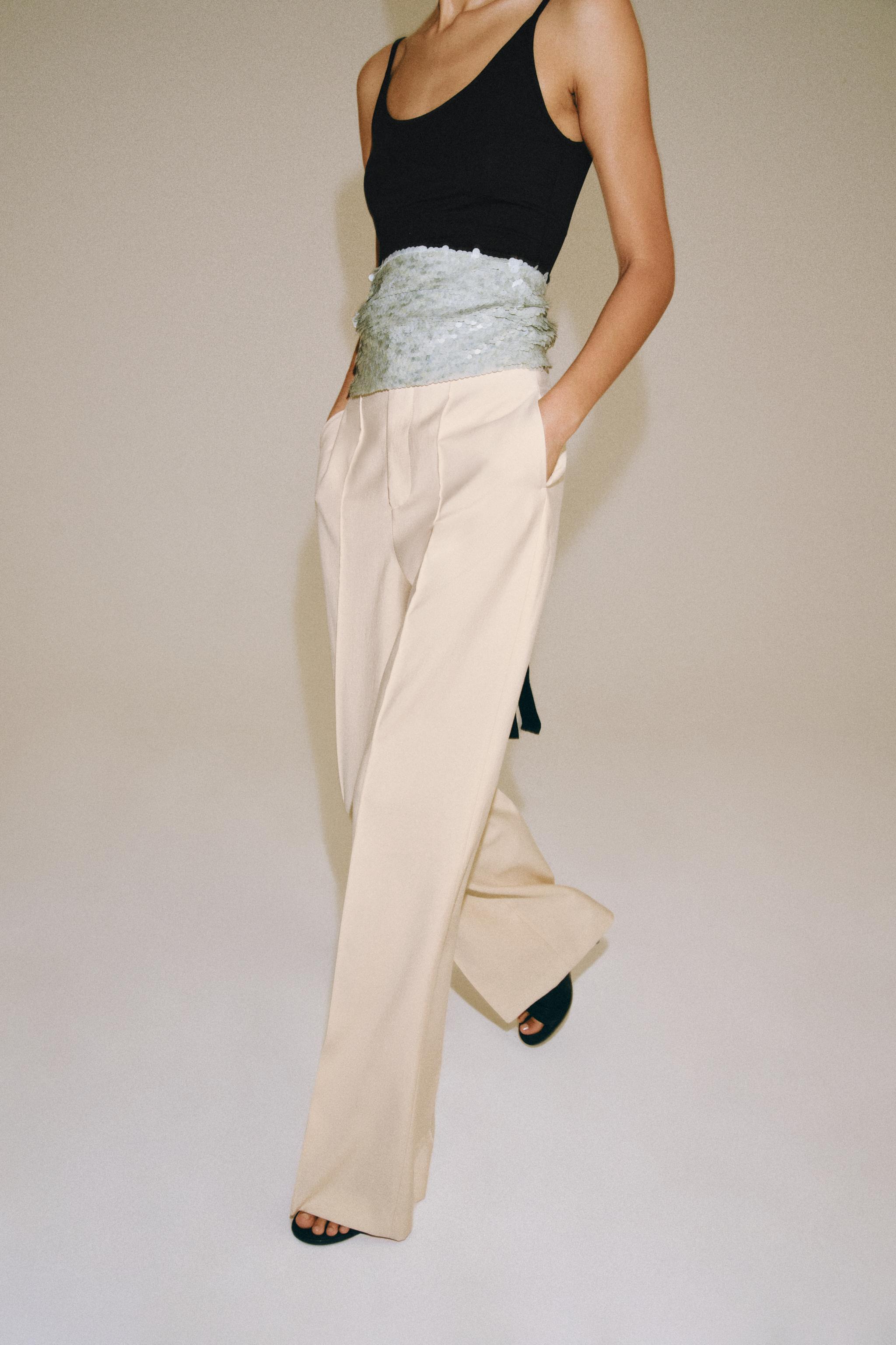 ZW COLLECTION MID-RISE TROUSERS