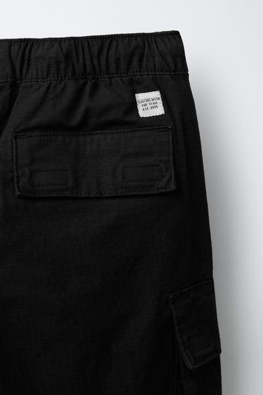 PANTALON CARGO - Noir de Zara - Image 3
