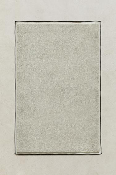 COTTON OVERLOCK BATH MAT — Greenish 1