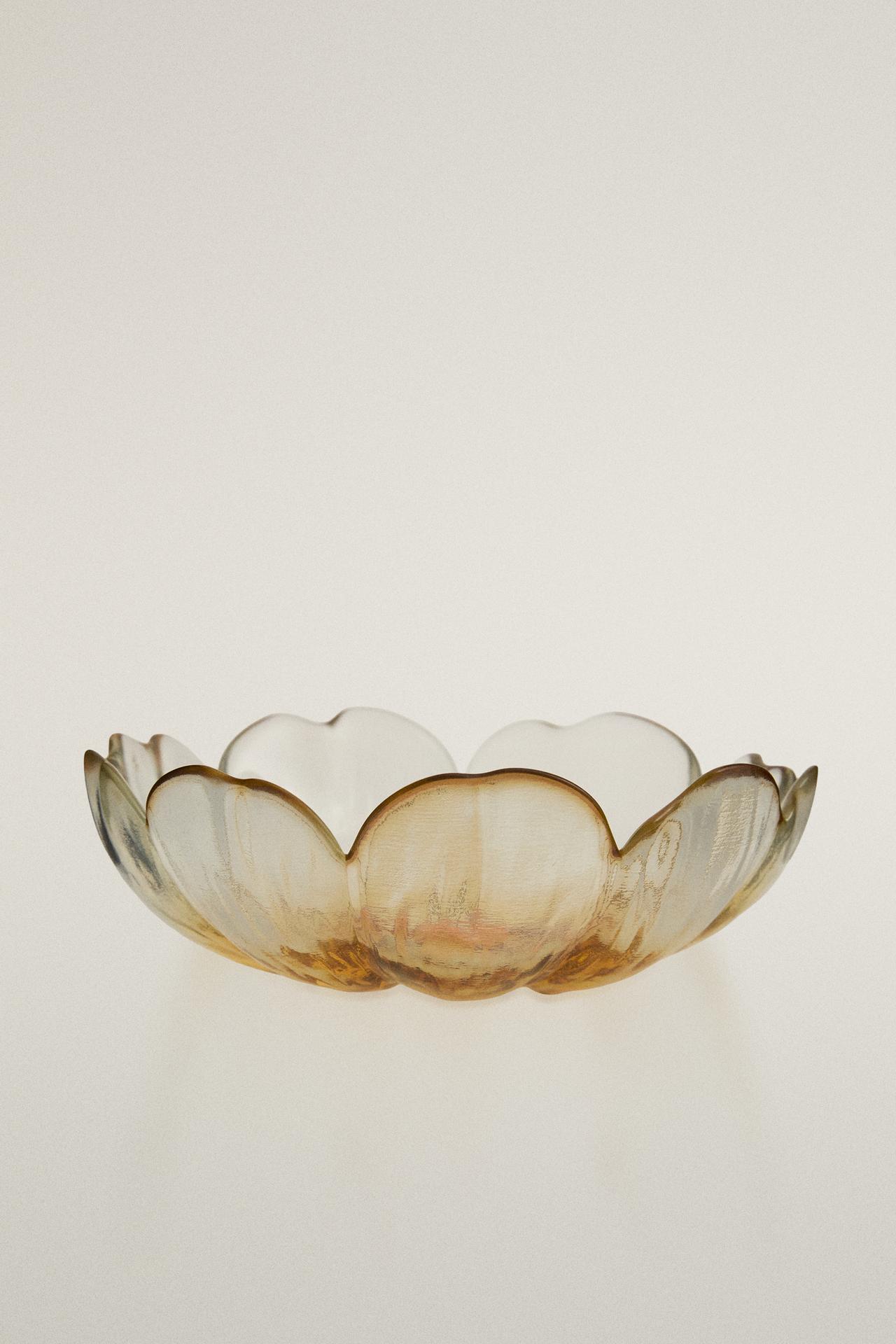 FLOWER GLASS BOWL