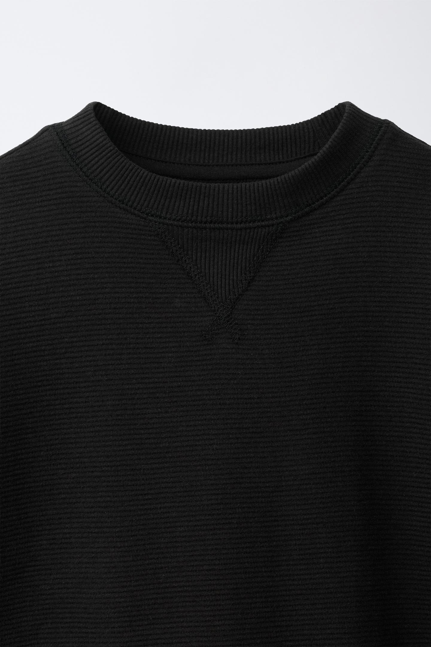 Детская футболка Zara Plain Ottoman, цвет: Чёрный — фото 3