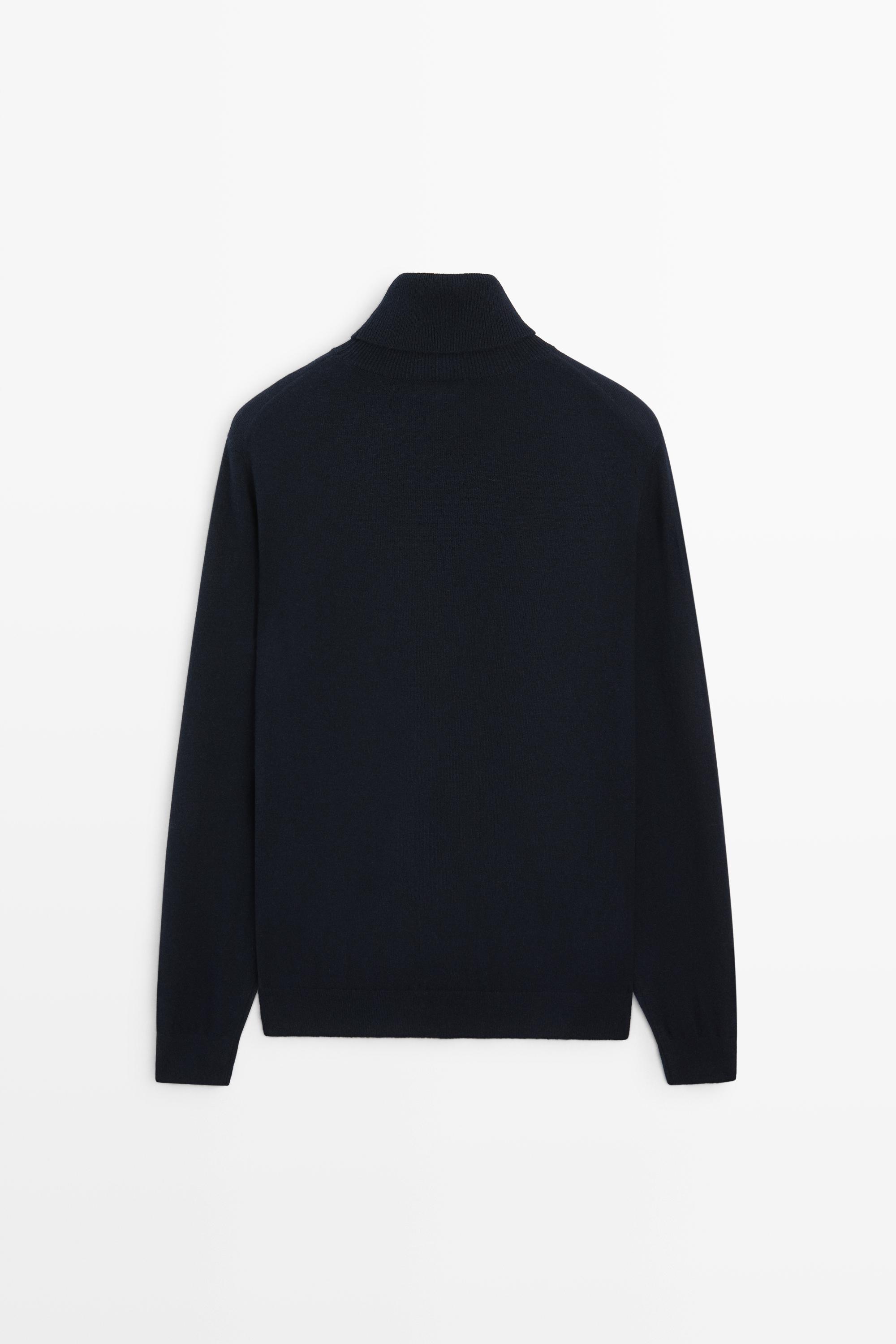 Pull en maille à col roulé 100 % laine