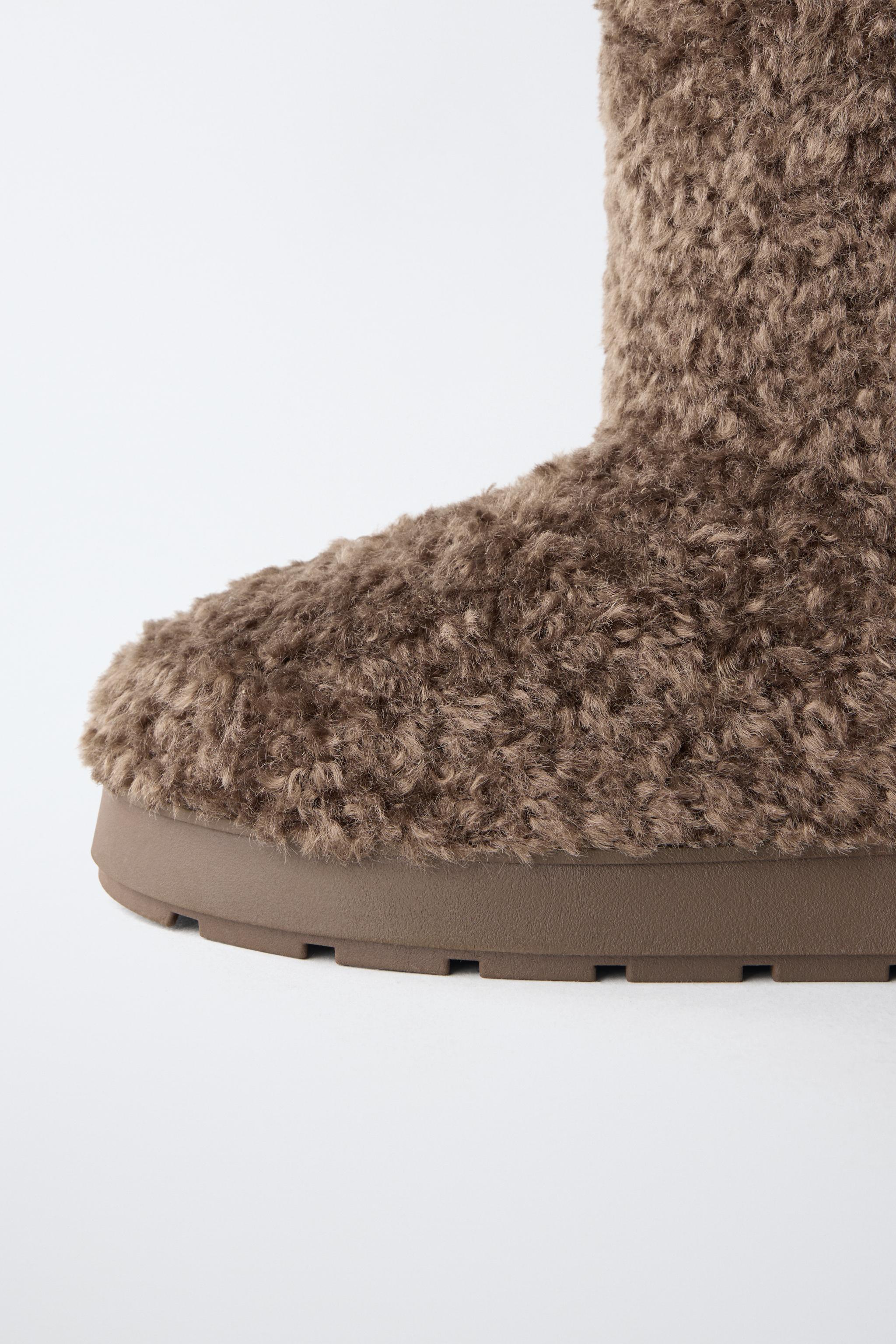 FAUX SHEARLING BOOTS