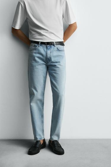 SLIM FIT TAPERED JEANS - Light blue by Zara