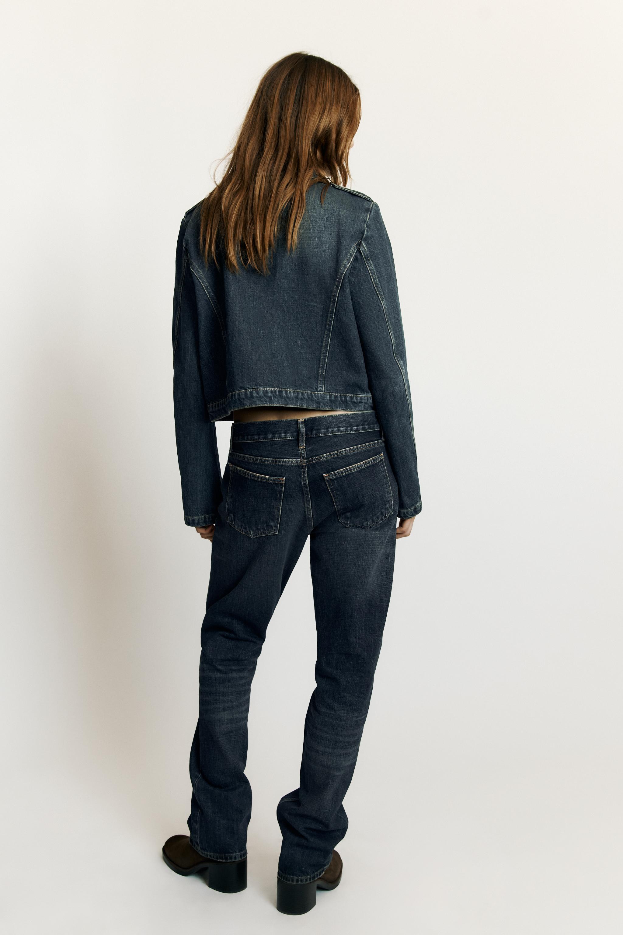 FITTED TRF DENIM JACKET WITH POCKETS