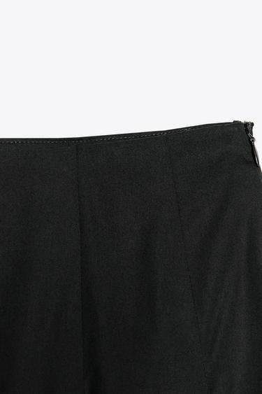 JUPE MI-LONGUE PLIS - Noir de Zara - Image 7
