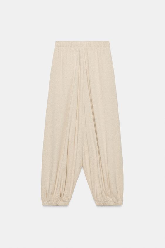 PANTALON BOMBACHO - Beige chiné de Zara - Image 7