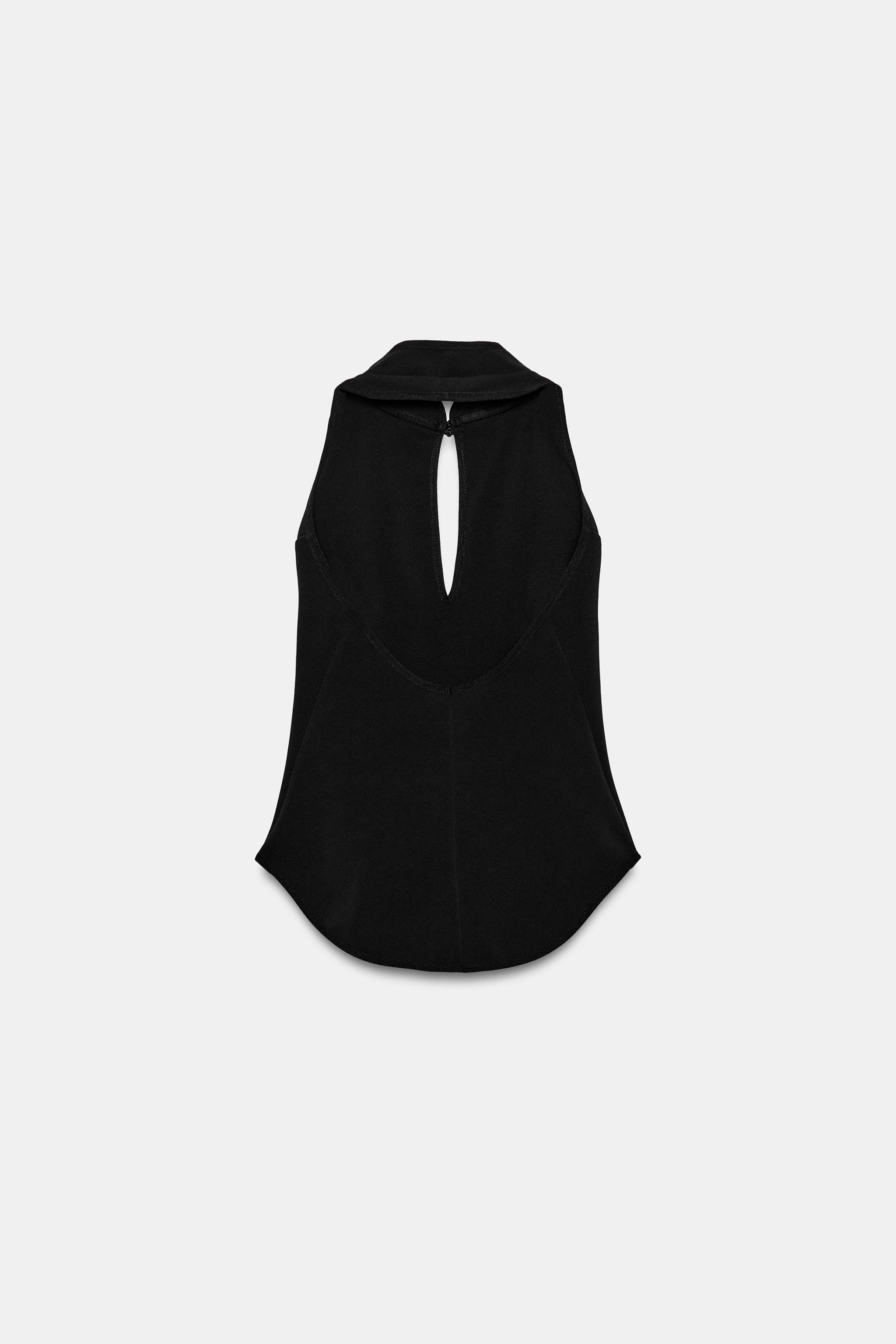HALTER NECK FROG FASTENING TOP