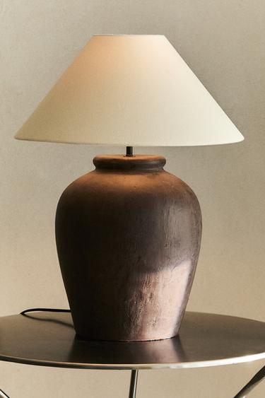 TABLE LAMP WITH CERAMIC BASE - Brown by Zara - Image 5