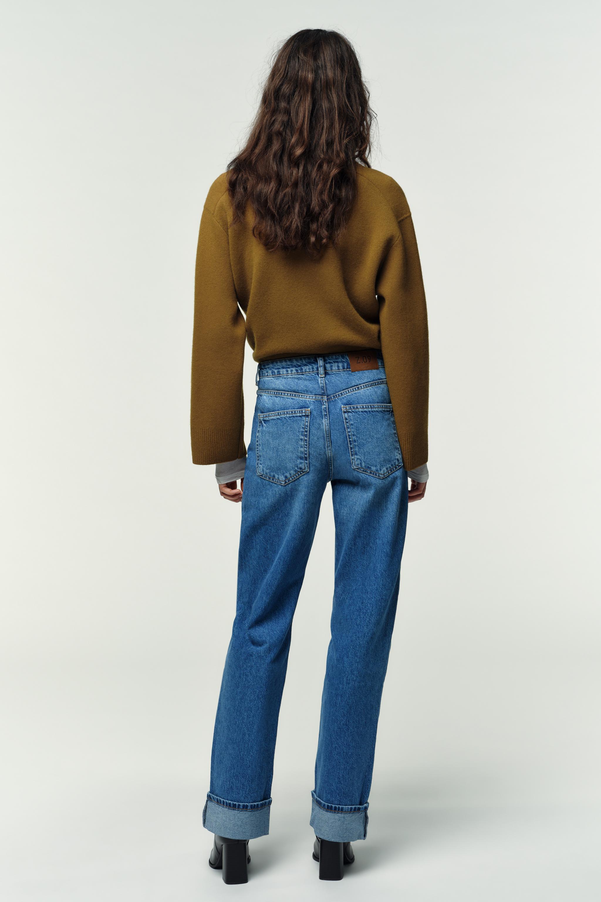 Z.09 HIGH-WAISTED STRAIGHT CROSSOVER FULL LENGTH JEANS