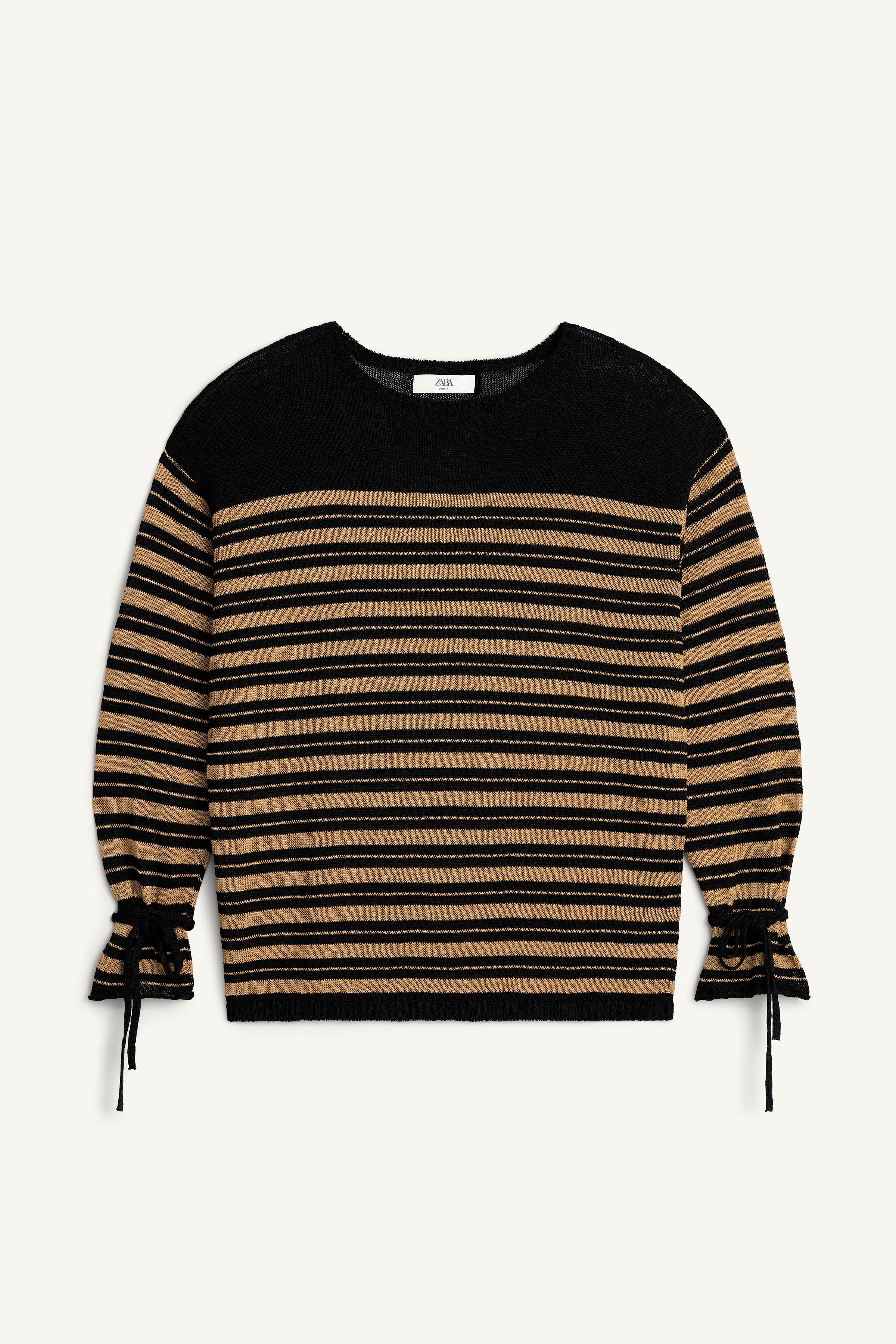 PULL À RAYURES LIN - VISCOSE