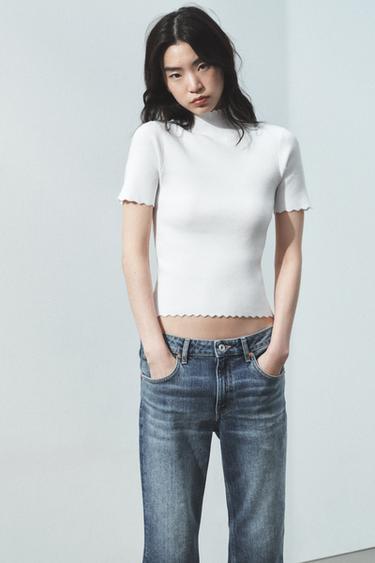 RIBBED KNIT TOP - White by Zara