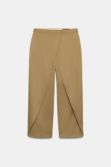 ZW COLLECTION TROUSERS WITH FRONT PLEATS - camel by Zara - Image 4