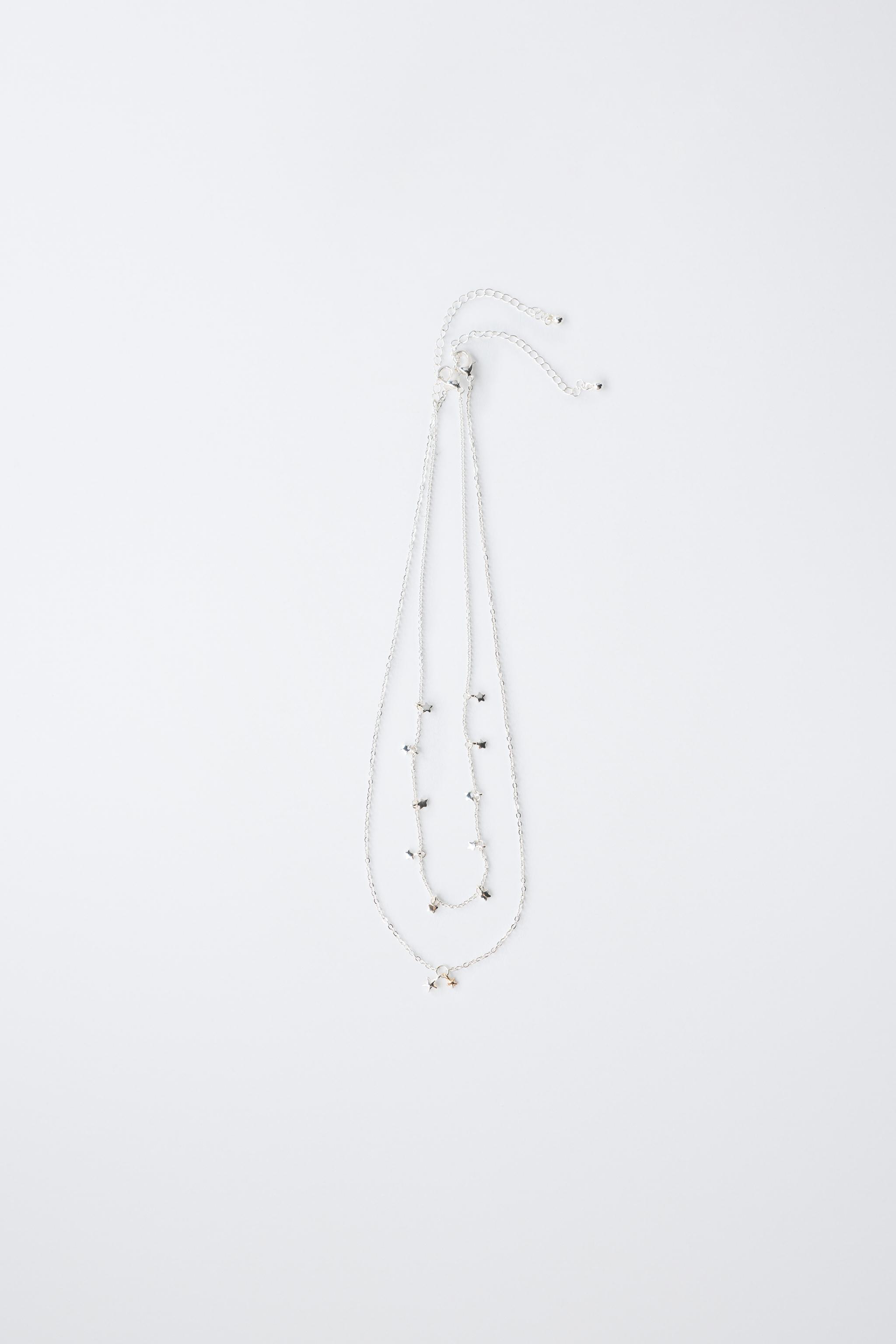 Детские аксессуары Zara PACK OF TWO STAR NECKLACES