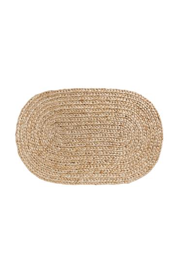 Zaras OVAL DÖRRMATTA I JUTE - Ljust beige