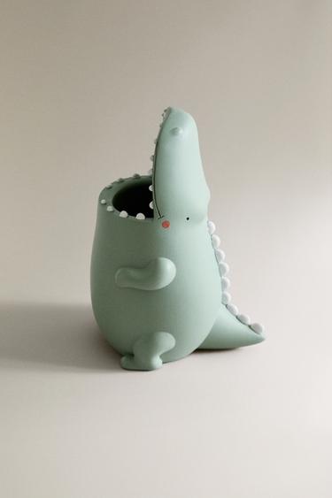 CROCODILE TOOTHBRUSH HOLDER - Green by Zara - Image 1