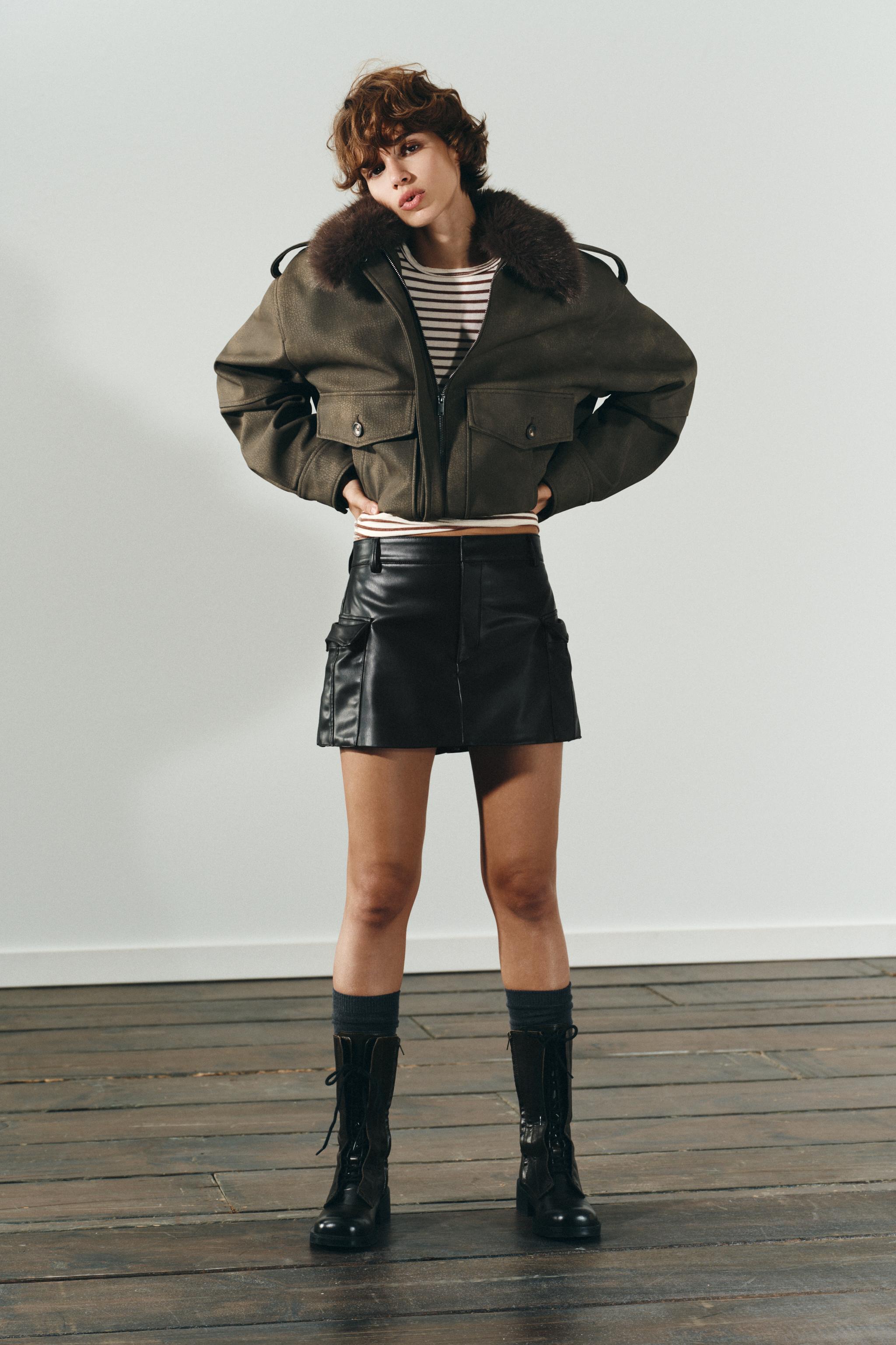 カーゴキュロットスカート - ダークブラウン | ZARA Japan / 日本